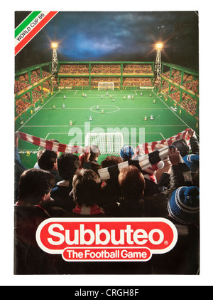 1986 Subbuteo Tabelle Fußball / Fußball-Katalog Stockfoto