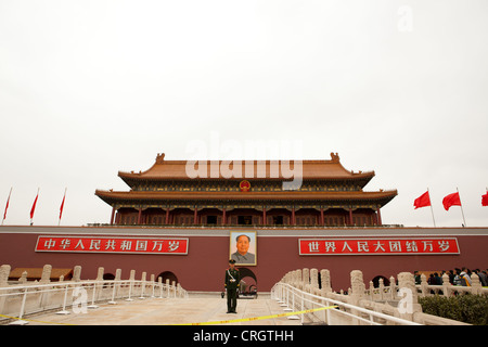 Das Tor des himmlischen Friedens, dem Tiananmen-Platz, Peking, China, Asien Stockfoto