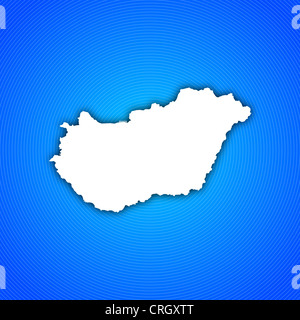 Politische Landkarte von Ungarn mit den Countys. Stockfoto