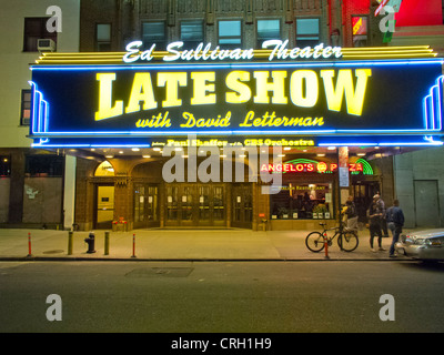 Late show mit David Letterman Zeichen Stockfoto