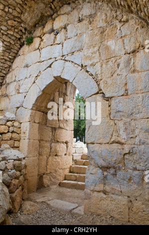 Ruinen der Nimrod Festung auf den nördlichen Galiläa, Israel Stockfoto