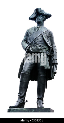 Berlin, Deutschland. Statue in Zietenplatz: preußische General Hans Karl von Winterfeldt (1707-57) Stockfoto