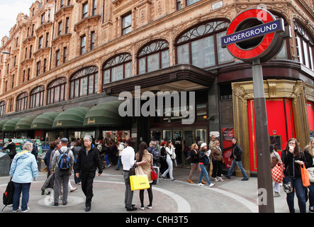 Harrods Kaufhaus, Knightsbridge, London. Stockfoto