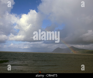 Regenbogen Yr eIFL.NET von Porth Dinllaen Nefyn Lleyn Halbinsel Gwynedd Wales Stockfoto