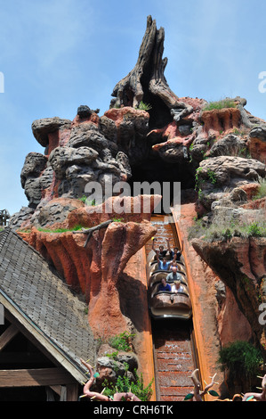 Der Splash Mountain Achterbahnfahrt im Magic Kingdom Stockfoto