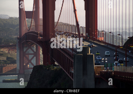 Abendlicht auf die Golden Gate Bridge Stockfoto