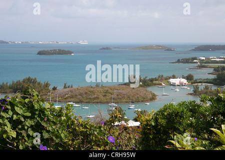 Blick von Gibbs Hill, Bermuda Stockfoto