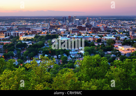 Metropolitan Skyline der Innenstadt von Birmingham, Alabama, USA. Stockfoto