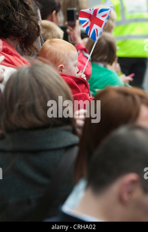 Olympischer Fackellauf; Brighouse Stockfoto