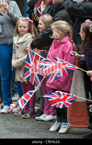 Olympischer Fackellauf; Brighouse Stockfoto