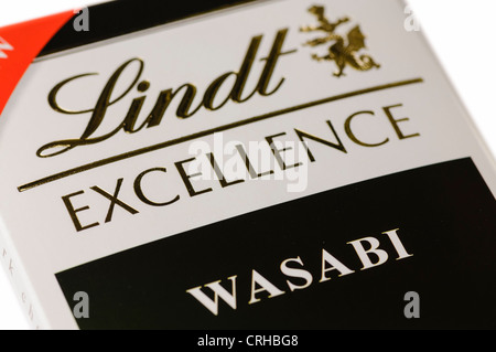 Lindt Excelence Wasabi gewürzt dunklen Schokolade Stockfoto