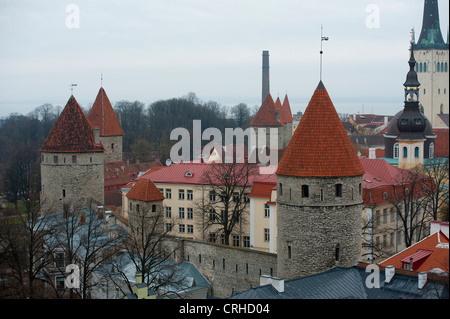 Ein Blick auf die Altstadt von Tallinn. Tallinn, Estland, Baltikum Stockfoto