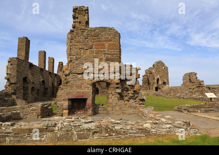 Zerstörten Überreste des 16. Jahrhunderts Earl's Palace gebaut von Herrn Robert Stewart. Birsay Orkney Inseln Schottland Großbritannien Stockfoto