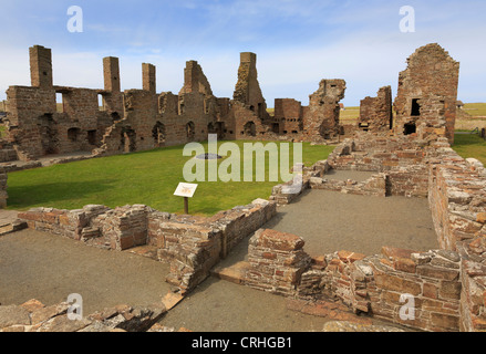 Zerstörten Überreste des 16. Jahrhunderts Earl's Palace gebaut von Herrn Robert Stewart. Birsay Orkney Inseln Schottland Großbritannien Stockfoto