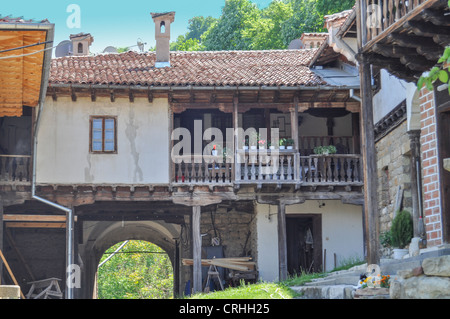 Haus im traditionellen bulgarischen Architektur Stockfoto