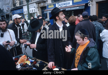 Paris, Frankreich, orthodoxe Juden in Paris Marais-Viertel Stockfoto