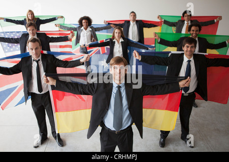 Globale Wirtschaft repräsentieren viele Nationen Stockfoto