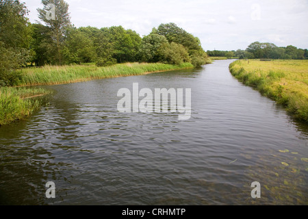 Der Fluß Waveney Geldeston Schleuse, Norfolk, England Stockfoto