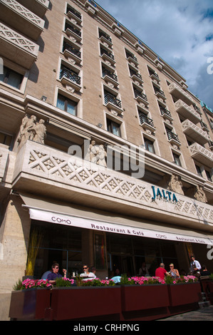 Hotel Jalta (1958) von Antonin Terzer bei Vaclavske Namesti Wenceslas Quadrat Nove Mesto Neustadt Prag Tschechische Republik Europa Stockfoto