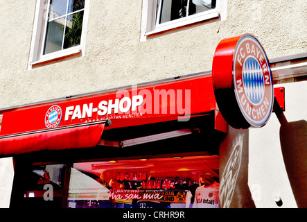 Fanshop der Fußball-club Bayern München Stockfoto