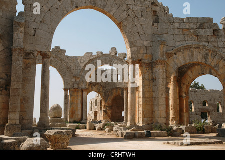 Basilika St. Simeon, Syrien, Qala'at Samaan Stockfoto