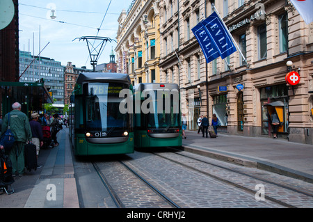 Aleksanterinkatu Straße Helsinki Finnland Mitteleuropa Stockfoto