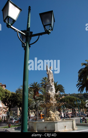 Statue von Christoph Kolumbus in Santa Margherita Ligure, Italien Stockfoto