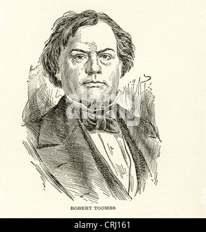 Vintage Gravur von Robert Toombs, 1810-1885, US-amerikanischer Politiker Stockfoto