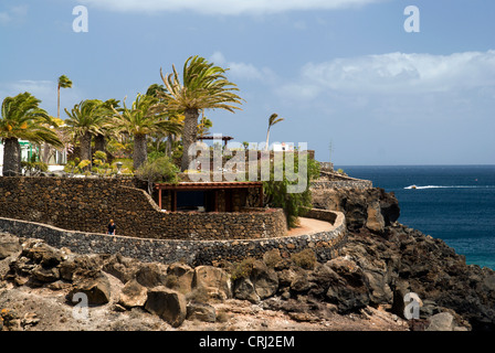 Küsten-Wanderweg zwischen Puerto Calero und Puerto Del Carmen, Lanzarote, Kanarische Inseln, Spanien Stockfoto