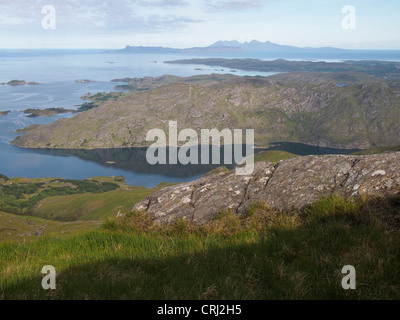 Loch Ailort aus einem Stac, Moidart, Schottland Stockfoto