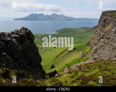 Rum aus Sgorr ein Faraidh, Eigg, Schottland Stockfoto