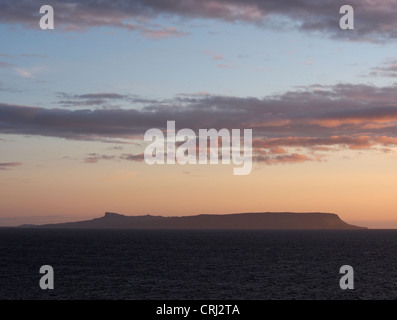 Sonnenuntergang über Eigg von Morar, Schottland Stockfoto