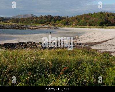 Abend am Sandstrand, Camusdarach, Arisaig, Schottland Stockfoto