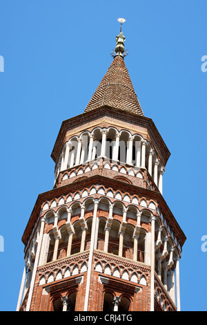 Detail des achteckigen gotischen bell Tower von Sankt Gotthard Hildesheim Kirche (San Gottardo) in Mailand Stockfoto