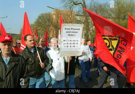 Berlin, Warnung Streik, IG Metall Stockfoto