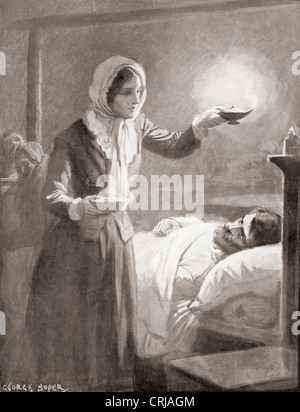 Florence Nightingale, 1820 - 1910. Gefeiert englische Krankenschwester, Schriftsteller und Statistiker. Ab dem Jahr 1910 dargestellt. Stockfoto