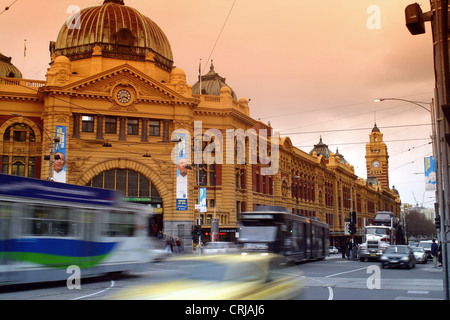 Gebäude und Straßen in Melbourne, Australien, Victoria, Melbourne Stockfoto