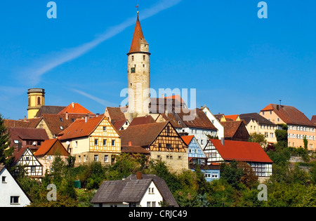 Stadt Kirchberg A.d. Jagst in Deutschland, Baden-Württemberg Stockfoto