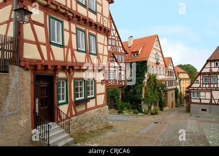 Fachwerkhäuser in Bad Wimpfen, Deutschland, Baden-Württemberg Stockfoto