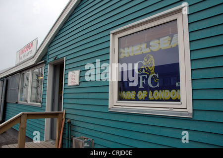 Chelsea-Anhänger in Nuuk, Grönland Stockfoto