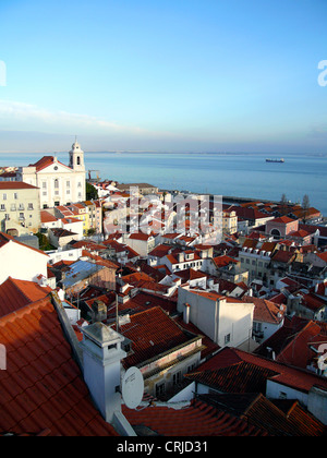 Igreja de Santo Est V o im Viertel Alfama, Portugal, Lissabon Stockfoto