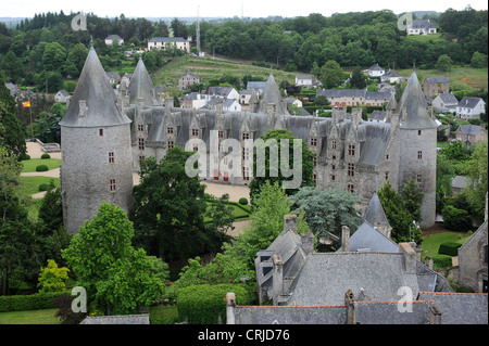 Josselin Schloss in Brittany France Stockfoto