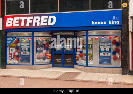 Das Wettbüro Betfred speichern in Ipswich, Suffolk, England, Großbritannien, Uk Stockfoto