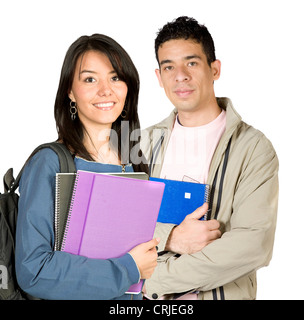 lässige glücklich Studenten mit notebooks Stockfoto