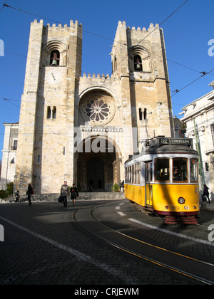 Die Kathedrale von Lissabon an der Alfama Viertel, Portugal, Lissabon Stockfoto