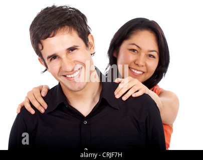 lässige paar lächelnd Stockfoto