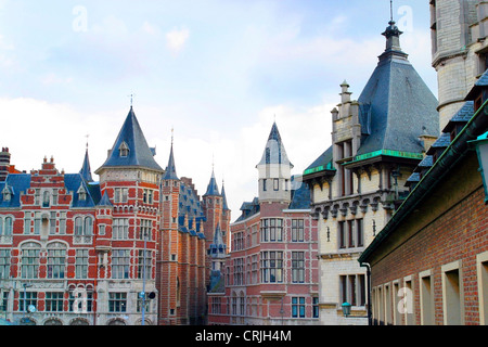 Typischen flämischen Architektur in Antwerpen, Belgien, Flandern, Antwerpen Stockfoto