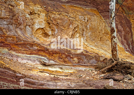 Die Wände der Ocker Gruben in den West MacDonnell Ranges Stockfoto