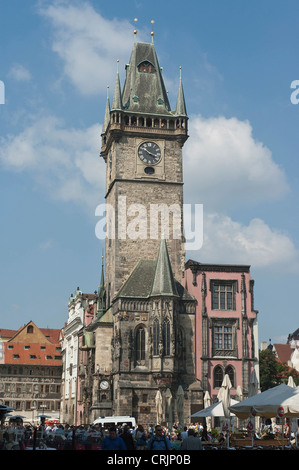 Elk188-1725v Tschechien, Prag, Altstädter Ring (Staromestske Namesti), altes Rathaus, 1338 Stockfoto