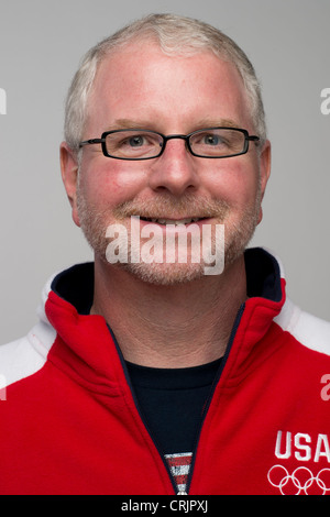 Michael Phelps Swim Trainer Bob Bowman auf das Team USA Media Summit in Dallas, Texas im Vorfeld der Olympischen Spiele 2012 in London. Stockfoto